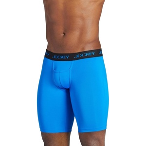 Jockey Sport Men’s Underwear Microfiber 10″ Midway Brief(Sport Blue)