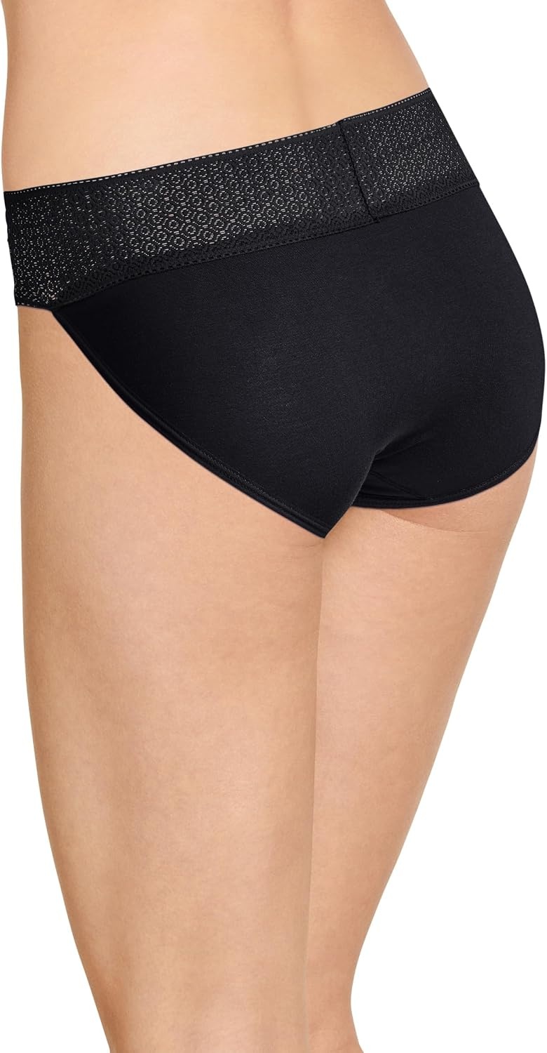 image:imageJockey Womens Underwear Soft Touch Lace Modal BikiniBlack