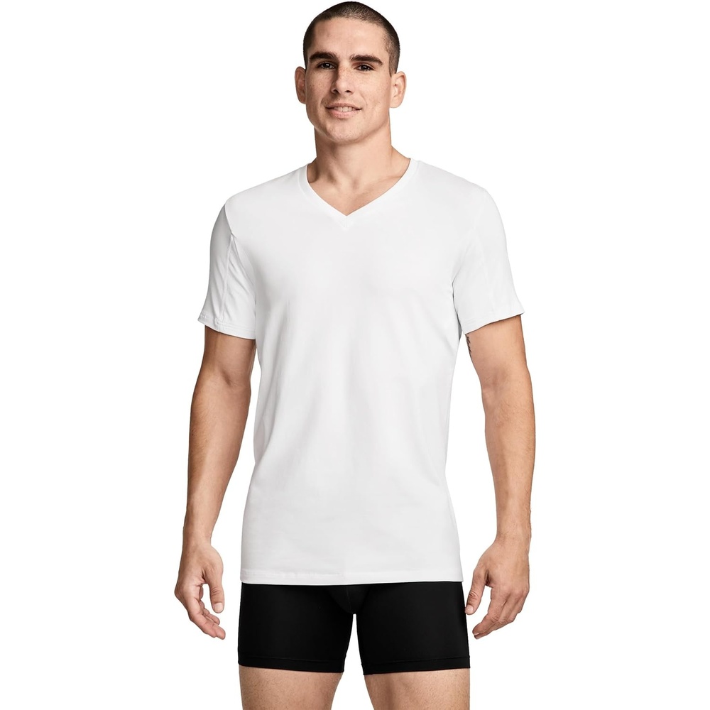 image:imageJockey Mens Undershirt Sweat Protect VNeck UndershirtDiamond White