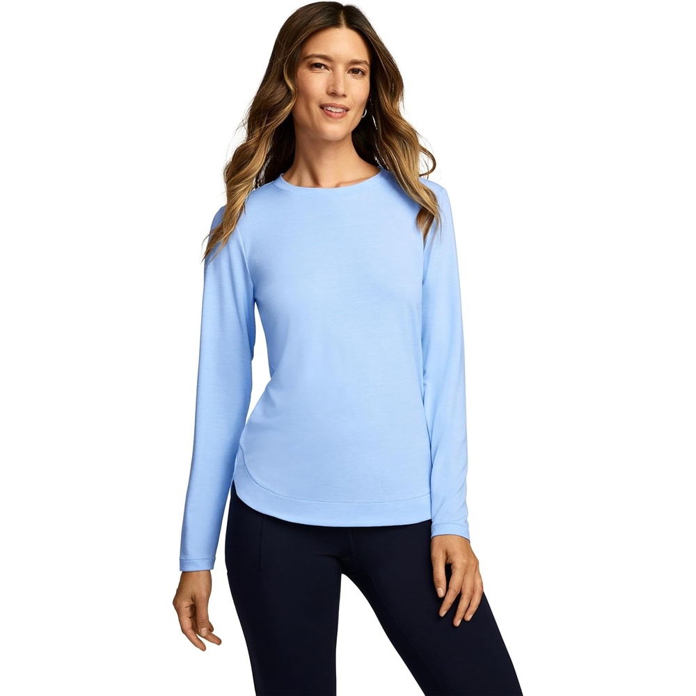 image:imageJockey Womens Activewear EverActive Long Sleeve Crew Neck TeeBrilliant Blue