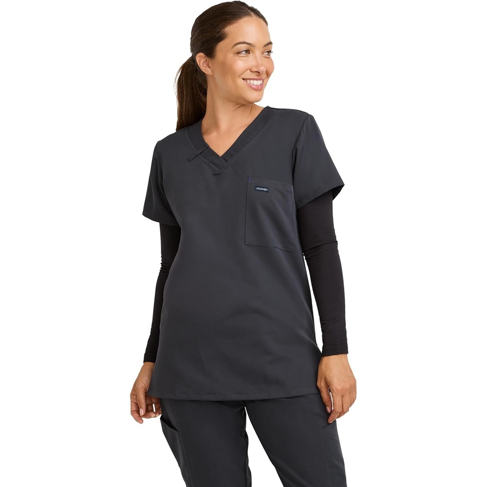 image:imageJockey Womens Scrubs Womens Scrub TopCharcoal Grey
