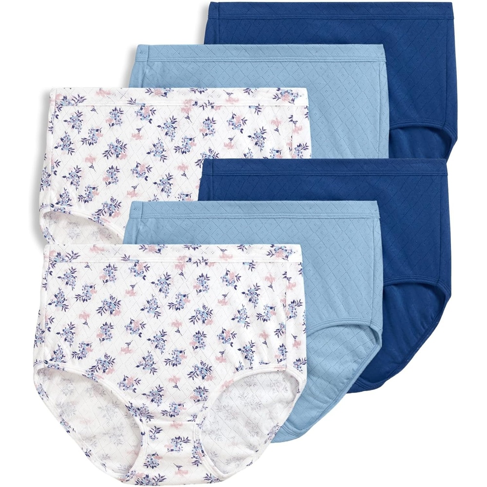 image:imageJockey Womens Underwear 100 Cotton Elance Breathe Brief  6 PackTropic Bouquet