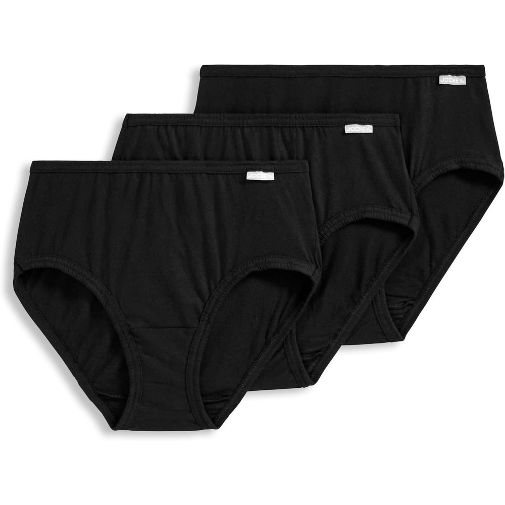 image:imageJockey Womens Underwear 100 Cotton Elance Hipster  3 PackBlack