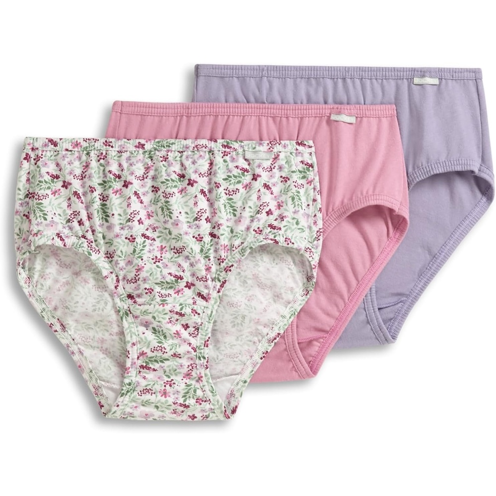 image:imageJockey Womens Underwear 100 Cotton Elance Hipster  3 PackPressed Petals