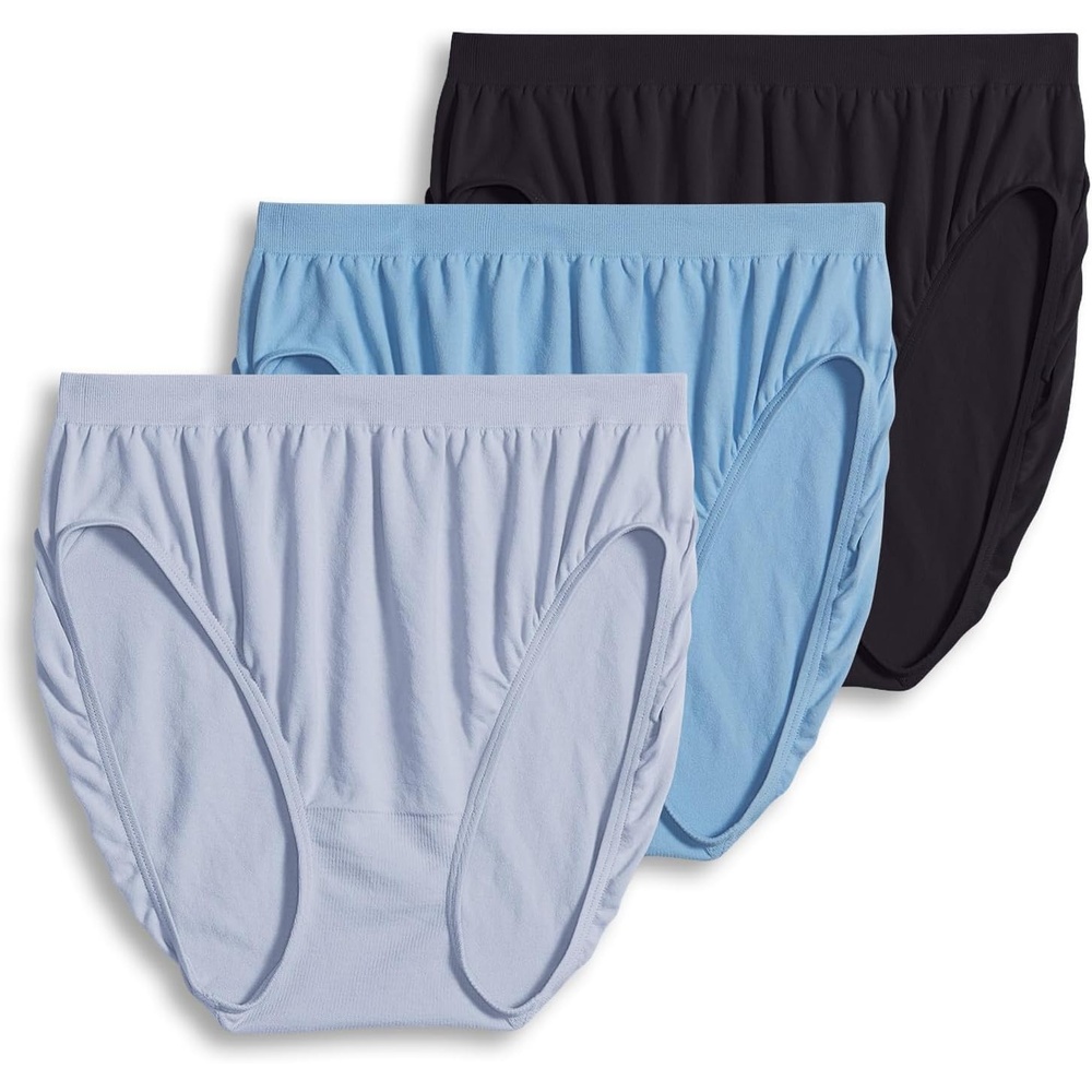 image:imageJockey Womens Underwear Comfies Cotton French Cut  3 PackBlue WaveSailor BlueNight Blue
