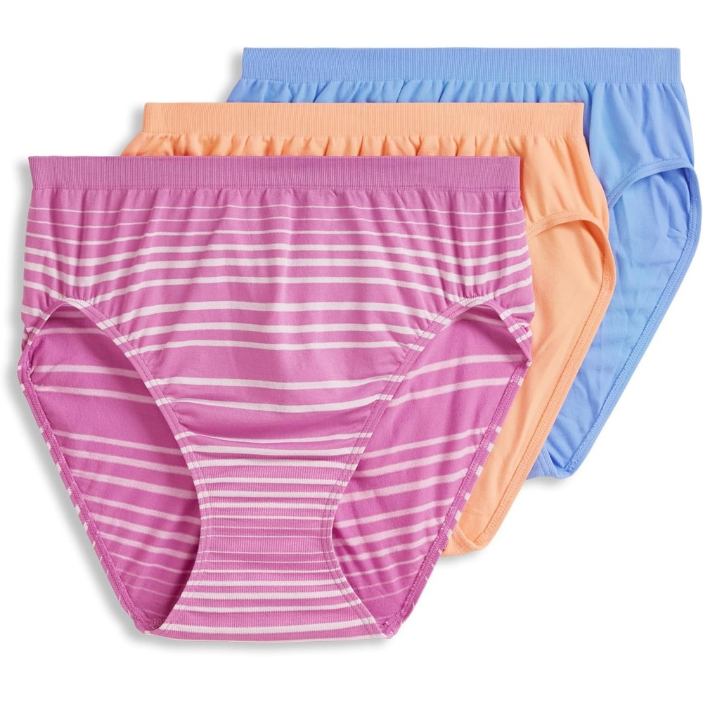 image:imageJockey Womens Underwear Comfies Cotton French Cut  3 PackPeach Smoothie