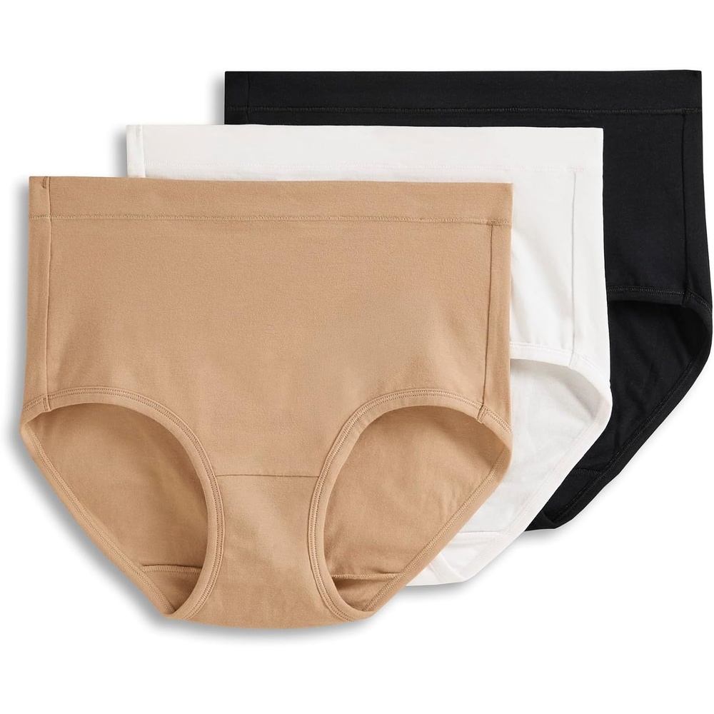 image:imageJockey Womens Underwear Cotton Stretch Brief  3 PackLight Shadow