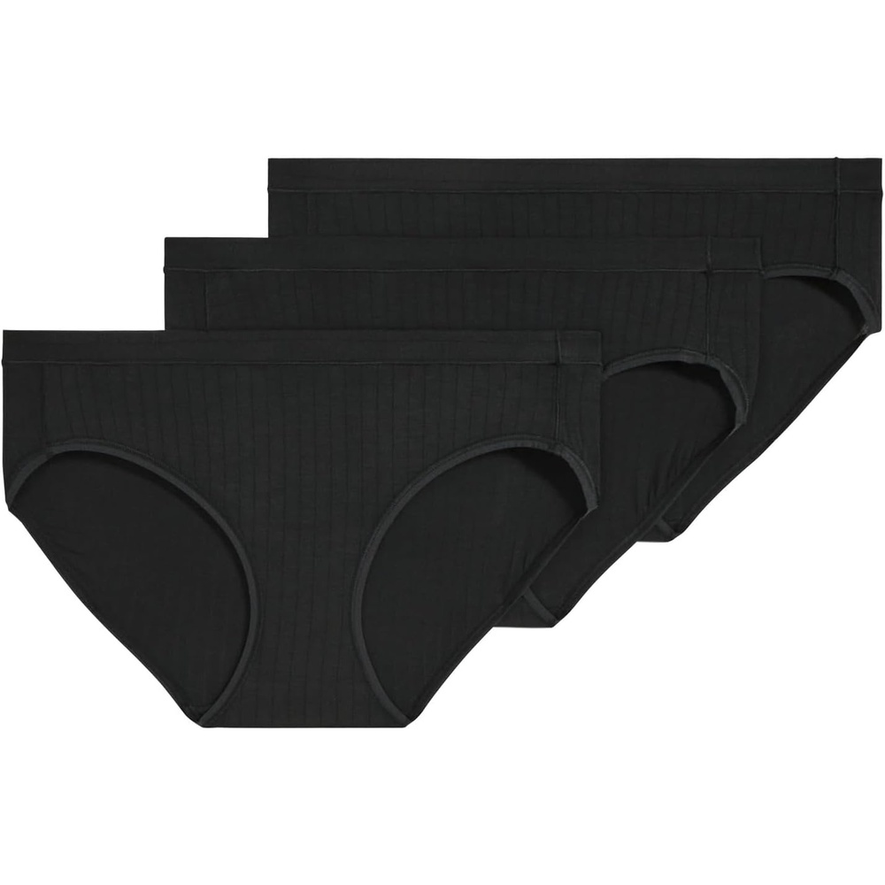 image:imageJockey Womens Underwear Light amp Airy Bikini  3 PackBlack