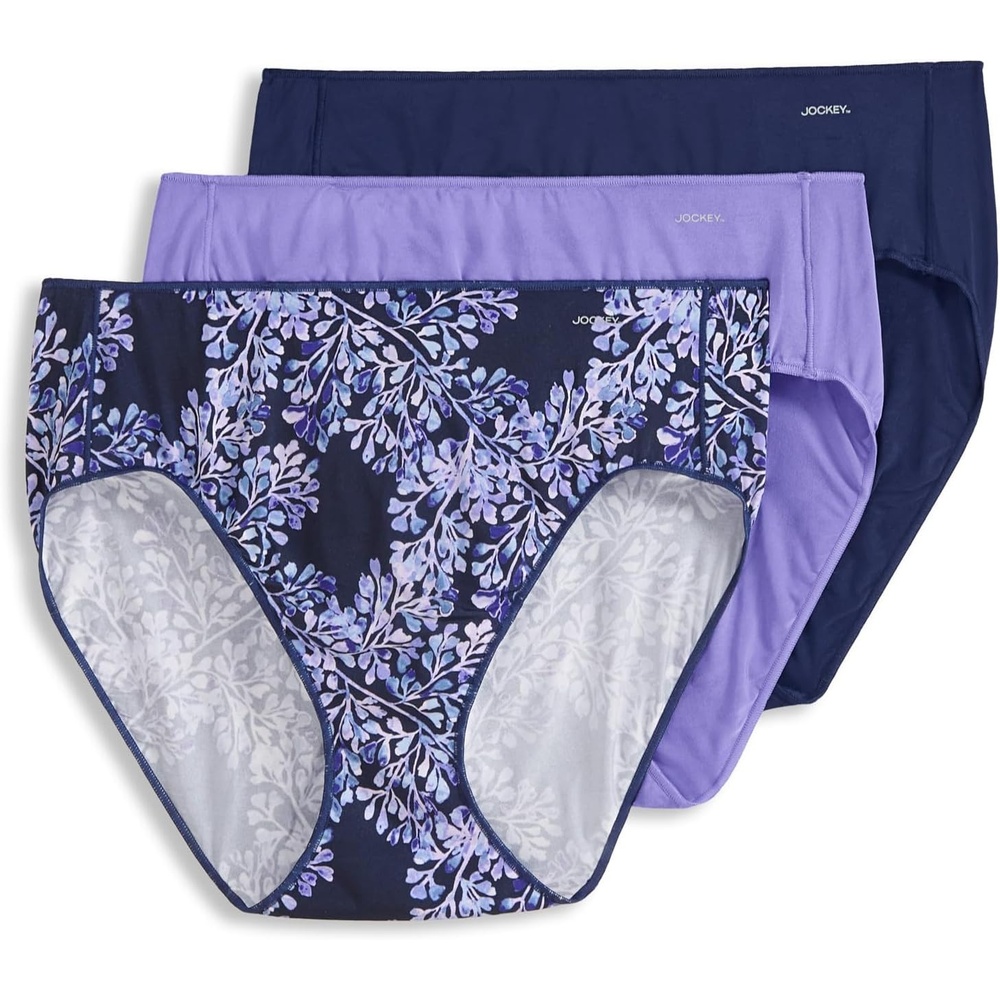image:imageJockey Womens Underwear No Panty Line Promise Tactel French Cut  3 PackPretty Branches