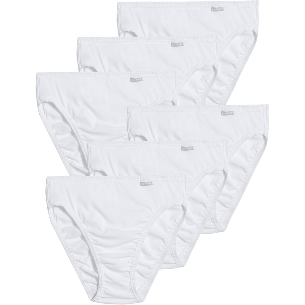 image:imageJockey Womens Underwear Plus Size 100 Cotton Elance French Cut  6 PackWhite