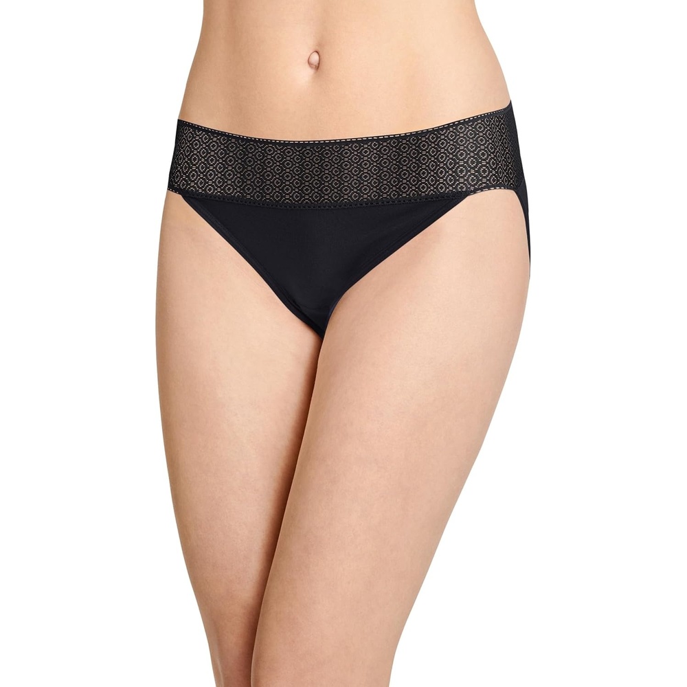 image:imageJockey Womens Underwear Soft Touch Lace Modal BikiniBlack Out