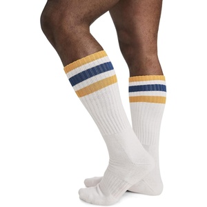 Jockey Men’s Socks 1876 Everyday Cotton Blend Over the Calf Sock(1876 Stripe)