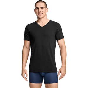 Jockey Men’s Undershirt Sweat Protect V-Neck Undershirt(Black)