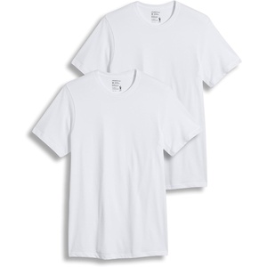 Jockey Tall Man Classic Crew Neck Undershirt- 2 Pack – 100% Cotton T-Shirts for Men(Diamond White)