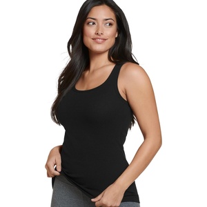 Jockey Women’s Activewear 100% Cotton Rib Tank(Black)