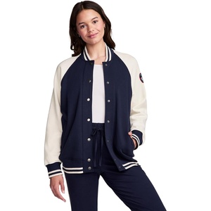 Jockey Women’s Activewear 1876 Collection Varsity Jacket(1876 Navy Blue)