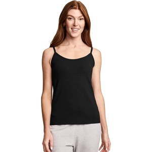 Jockey Women’s Activewear Cotton Stretch Cami with Built-in Bra(Black)