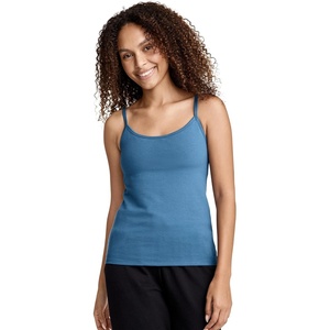 Jockey Women’s Activewear Cotton Stretch Cami with Built-in Bra(Harbor Blue)