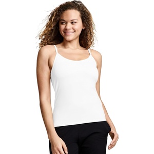 Jockey Women’s Activewear Cotton Stretch Cami with Built-in Bra(White)