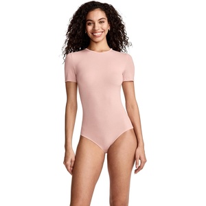 Jockey Women’s Activewear Supersoft Modal Short Sleeve Bodysuit(Rose Petal)