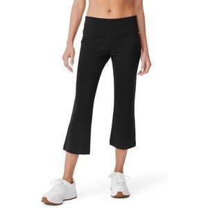 Jockey Womens Cotton Stretch Slim Flare Capri(Black)