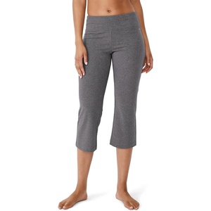 Jockey Womens Cotton Stretch Slim Flare Capri(Charcoal)