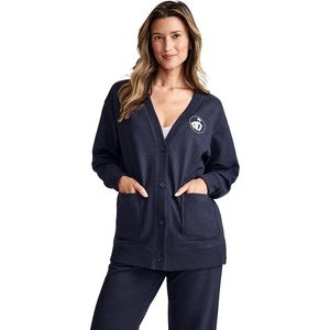 Jockey Women’s Loungewear 1876 Collection Fleece Cardigan(1876 Navy Blue)