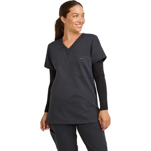 Jockey Women’s Scrubs Women’s Scrub Top(Charcoal Grey)
