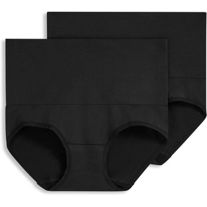 Jockey Women’s Shapewear Skimmies Seamfree Tummy Smoothing Brief – 2 Pack(Black)