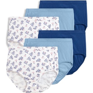 Jockey Women’s Underwear 100% Cotton Elance Breathe Brief – 6 Pack(Tropic Bouquet)