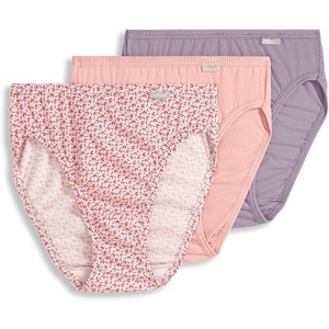 Jockey Women’s Underwear 100% Cotton Elance Hipster – 3 Pack(Lilac Dreams/Floral Wish/Blush Pink)