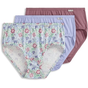 Jockey Women’s Underwear 100% Cotton Elance Hipster – 3 Pack(Mythos Garden)