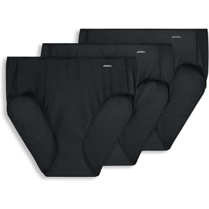 Jockey Women’s Underwear No Panty Line Promise Tactel French Cut – 3 Pack(Black)