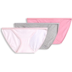 Jockey Women’s Underwear Organic Cotton String Bikini – 3 Pack(Tidal Blush)