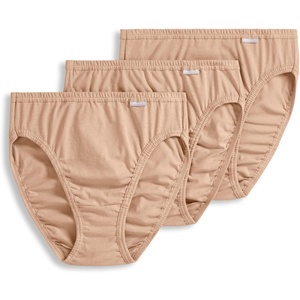 Jockey Women’s Underwear Plus Size 100% Cotton Elance French Cut – 6 Pack(Light)