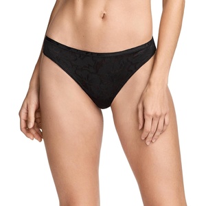 Jockey Women’s Underwear Smooth Touch Lace Thong(Black)
