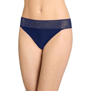 Jockey Women’s Underwear Soft Touch Lace Modal Thong(Just Past Midnight)