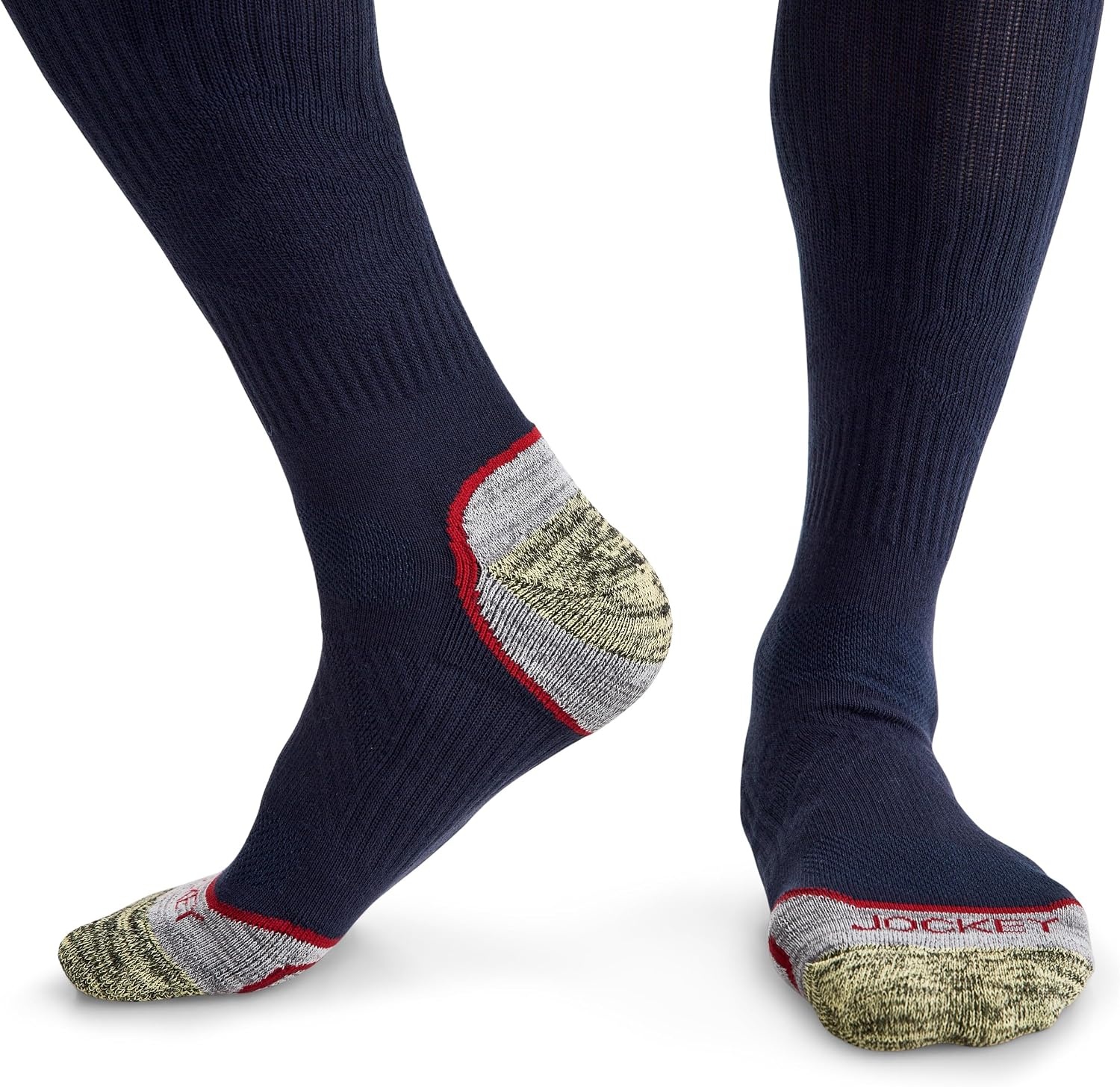image:imageJockey Mens Socks Mens Performance Over The Calf Boot Socks 3 PackJockey Dove