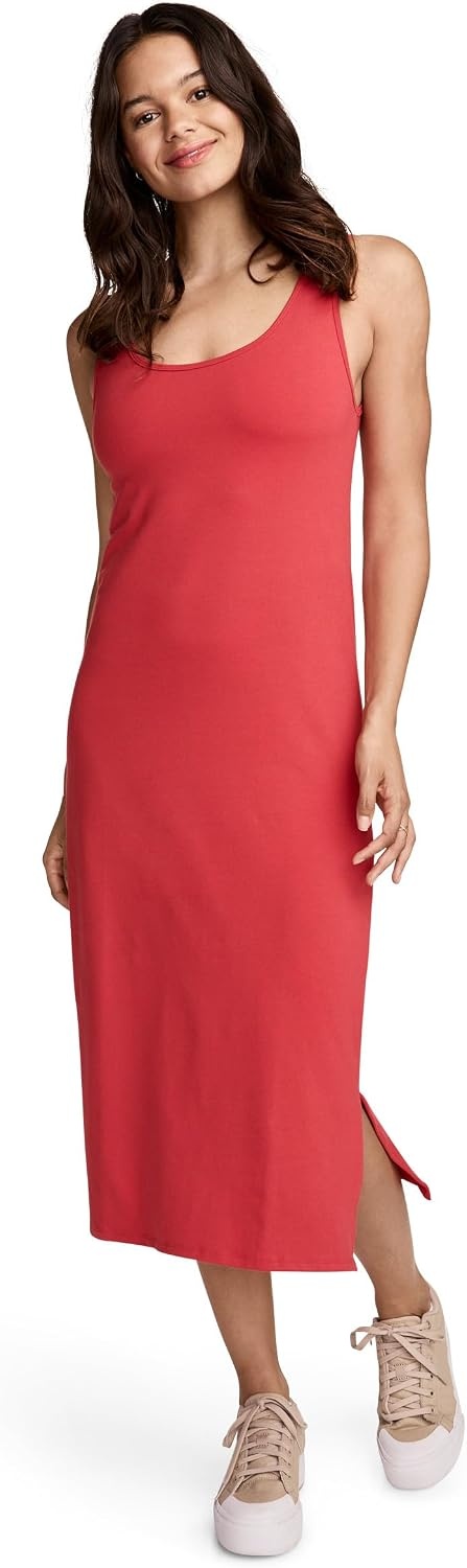image:imageJockey Womens Activewear Cotton Stretch Tank Dress with Builtin BraDragonfruit Red