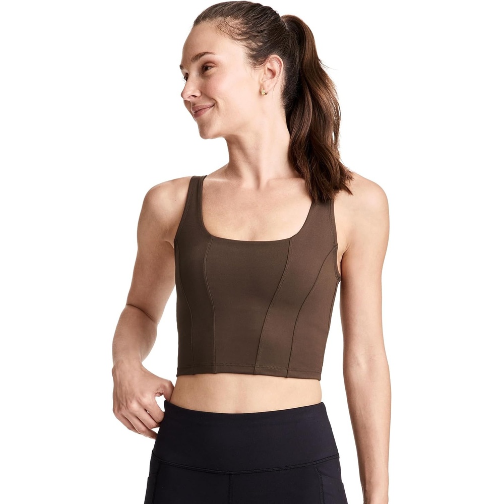 image:imageJockey Womens Bra Longline Low Impact Sports BraWalnut