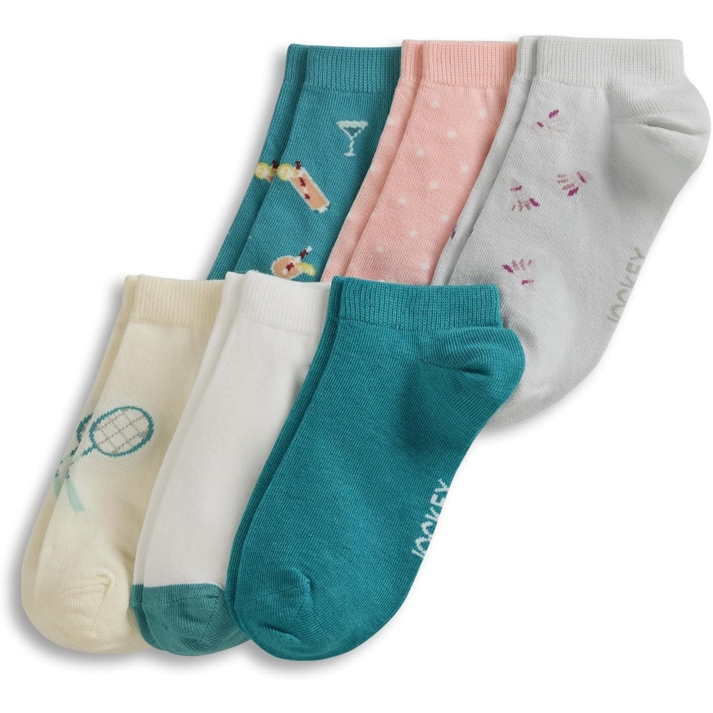 image:imageJockey Womens Socks Womens Pattern Low Cut Socks  6 PackFawn Mist