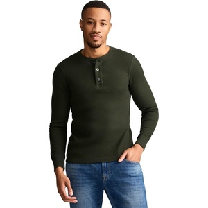 Jockey Men’s Baselayer Long Sleeve Waffle Henley(Mire Green)