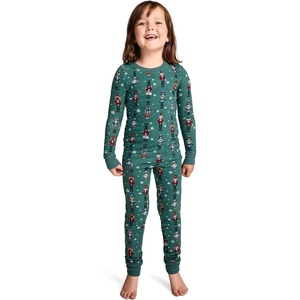Jockey Unisex Sleepwear Kids’ Fam Jams Long Sleeve Top and Jogger Set(Jolly Animals)