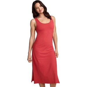 Jockey Women’s Activewear Cotton Stretch Tank Dress with Built-in Bra(Dragonfruit Red)