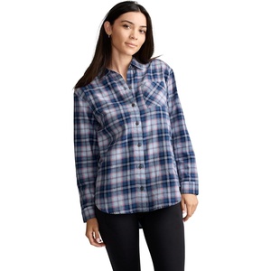 Jockey Women’s Activewear Flannel Button Up(Afternoon Plaid)