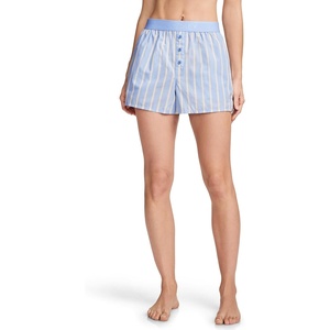 Jockey Women’s Sleepwear Cotton Poplin Boxer Short(Lovely Blue)