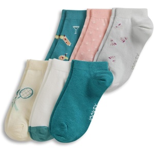 Jockey Women’s Socks Women’s Pattern Low Cut Socks – 6 Pack(Fawn Mist)