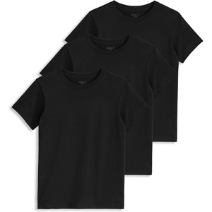 Jockey Boy’s Undershirt Boys’ 100% Cotton Crew Neck T-Shirt – 3 Pack(Black)