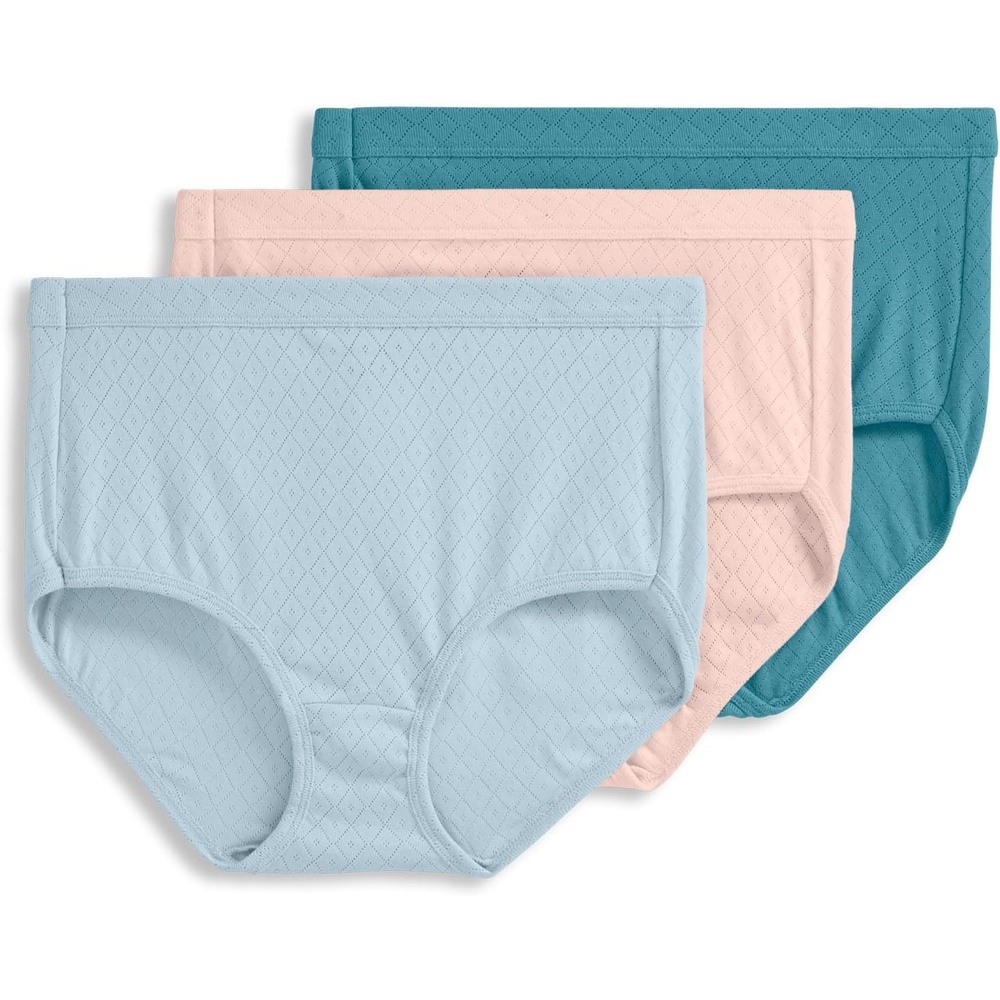 image:imageJockey Womens Underwear 100 Cotton Elance Breathe Brief  3 PackBlushcove