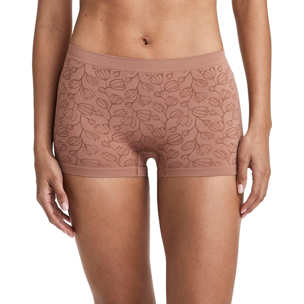 image:imageJockey Womens Underwear Seamfree BoyshortAlmond Jacquard